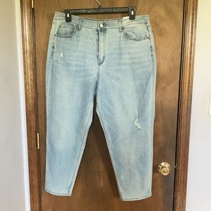 Sonoma jean high rise mom jean with distressed 18 R